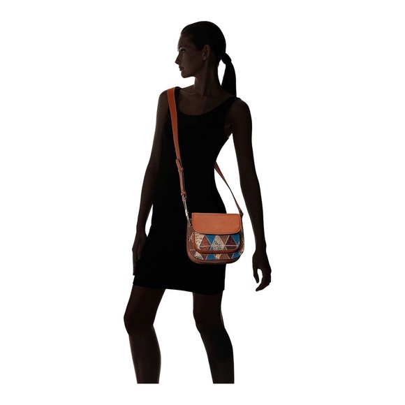 Sam Edelman Mixed Media Saddle Bag - Picture 2 of 3